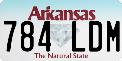 AR license plate 784LDM