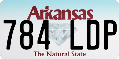 AR license plate 784LDP