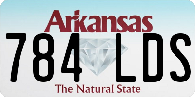 AR license plate 784LDS
