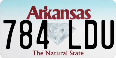 AR license plate 784LDU