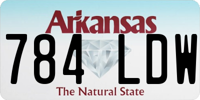 AR license plate 784LDW