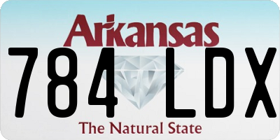 AR license plate 784LDX