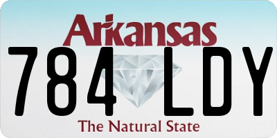 AR license plate 784LDY