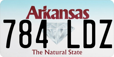 AR license plate 784LDZ