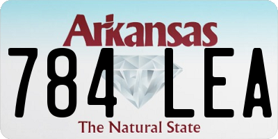 AR license plate 784LEA