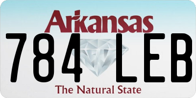 AR license plate 784LEB