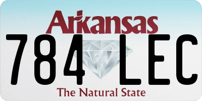 AR license plate 784LEC