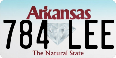 AR license plate 784LEE