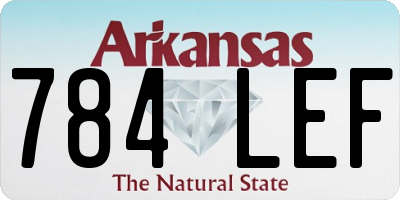 AR license plate 784LEF