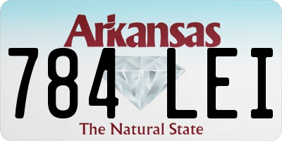 AR license plate 784LEI