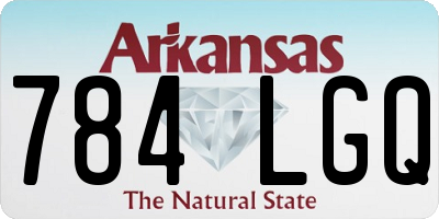 AR license plate 784LGQ