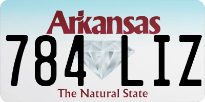AR license plate 784LIZ