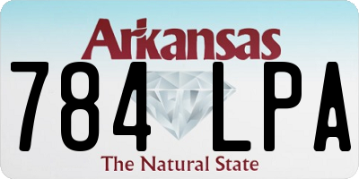 AR license plate 784LPA