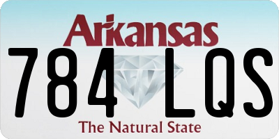 AR license plate 784LQS