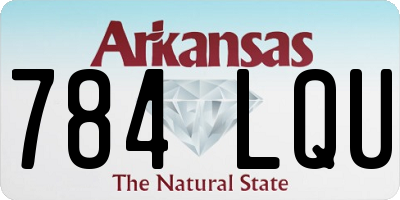 AR license plate 784LQU