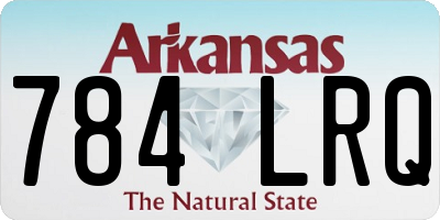 AR license plate 784LRQ