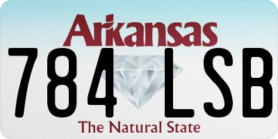 AR license plate 784LSB