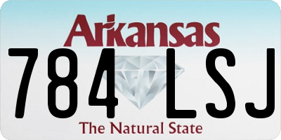 AR license plate 784LSJ