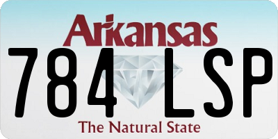 AR license plate 784LSP