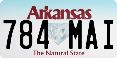AR license plate 784MAI