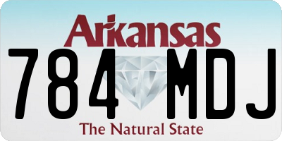 AR license plate 784MDJ