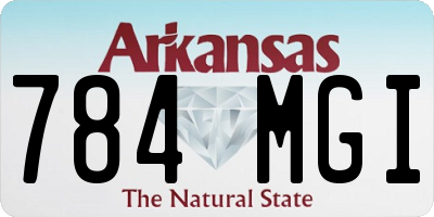 AR license plate 784MGI