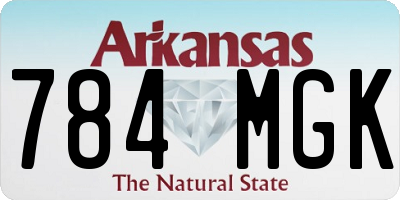 AR license plate 784MGK