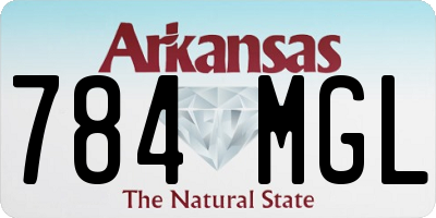 AR license plate 784MGL