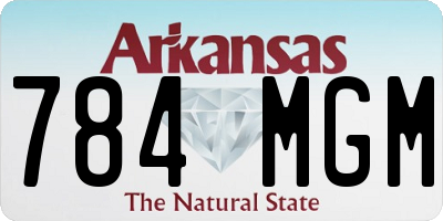 AR license plate 784MGM