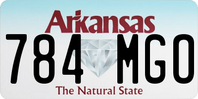 AR license plate 784MGO