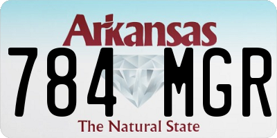 AR license plate 784MGR