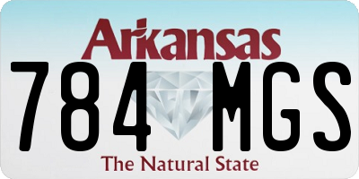 AR license plate 784MGS