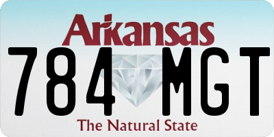 AR license plate 784MGT