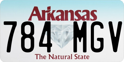 AR license plate 784MGV