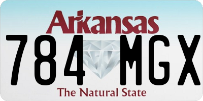 AR license plate 784MGX