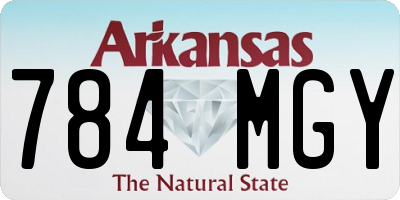 AR license plate 784MGY