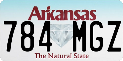 AR license plate 784MGZ
