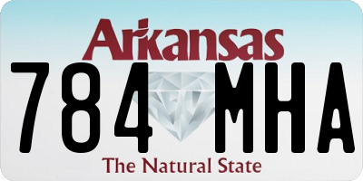 AR license plate 784MHA