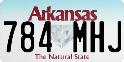 AR license plate 784MHJ