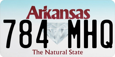AR license plate 784MHQ