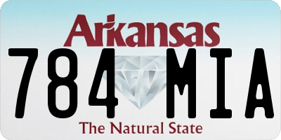 AR license plate 784MIA