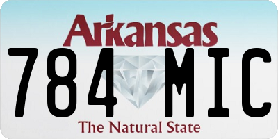 AR license plate 784MIC