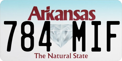 AR license plate 784MIF