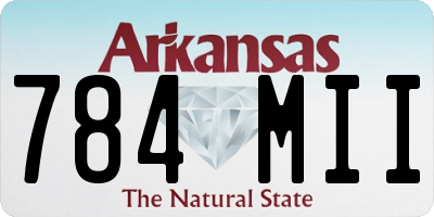 AR license plate 784MII