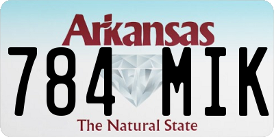 AR license plate 784MIK