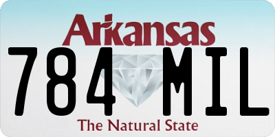 AR license plate 784MIL