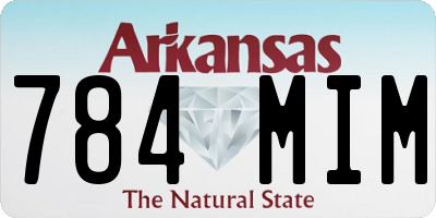 AR license plate 784MIM