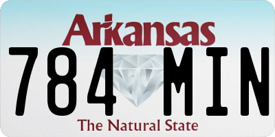 AR license plate 784MIN