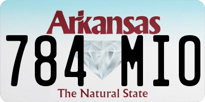 AR license plate 784MIO