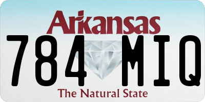 AR license plate 784MIQ